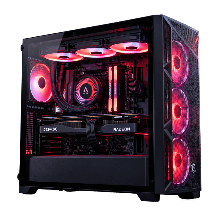 CAA Phantom XT 1440p Gaming PC – Ryzen 7 7800X3D + RX 9070 XT 1 rtx 9070 xt 1440p gaming pc