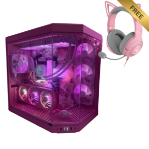 Strawberry Nova X RTX 5080  Pink Custom Gaming PC – Ultra High-End Gaming & Creator PC free Razer Kraken Kitty v2 | core ultra 7 5.7Ghz 20 Cores | Arctic Liquid Freezer 360 RGB | ASUS ROG Strx z890 wifi 7 | 64GB Corsair RGB DDR5-6600MHz Ram | Crucial P3 Plus 2tb M.2 | 1000w