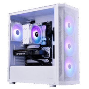 white budget gaming pc