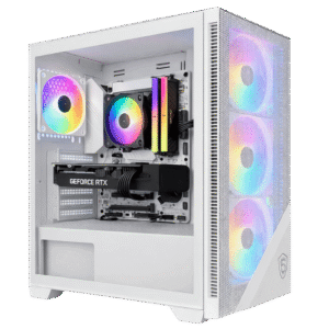 white budget gaming pc