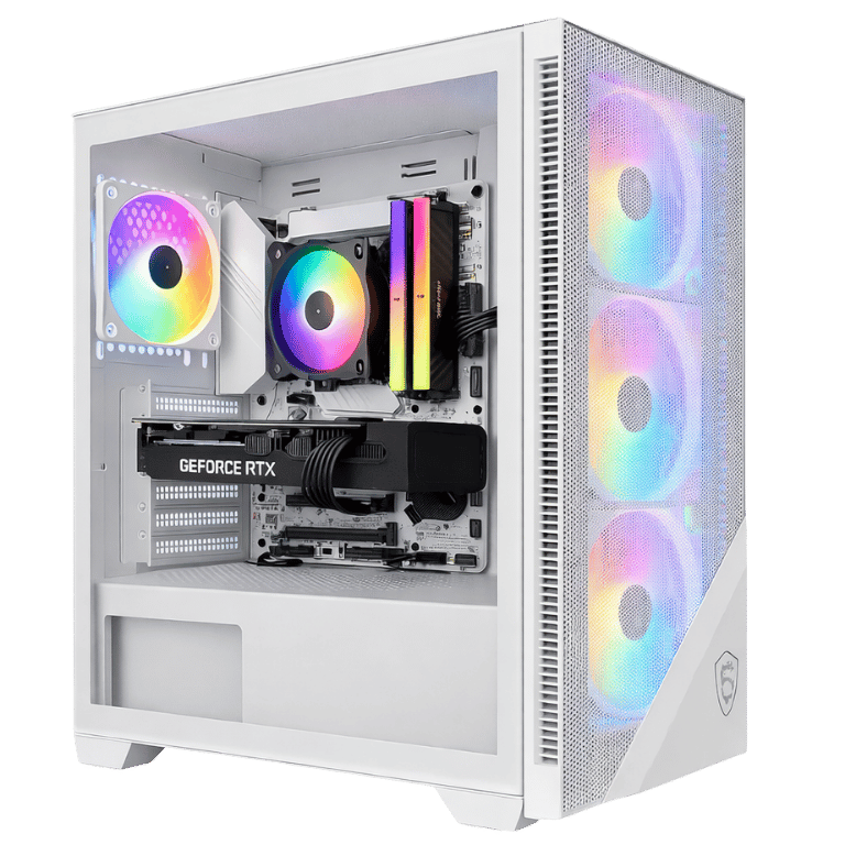 white budget gaming pc