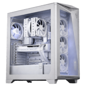 mid tier white gaming pc