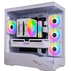 ryzen 7 7800x3d 9070xt gaming pc white gaming pc