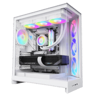 white rtx 5090 gaming pc